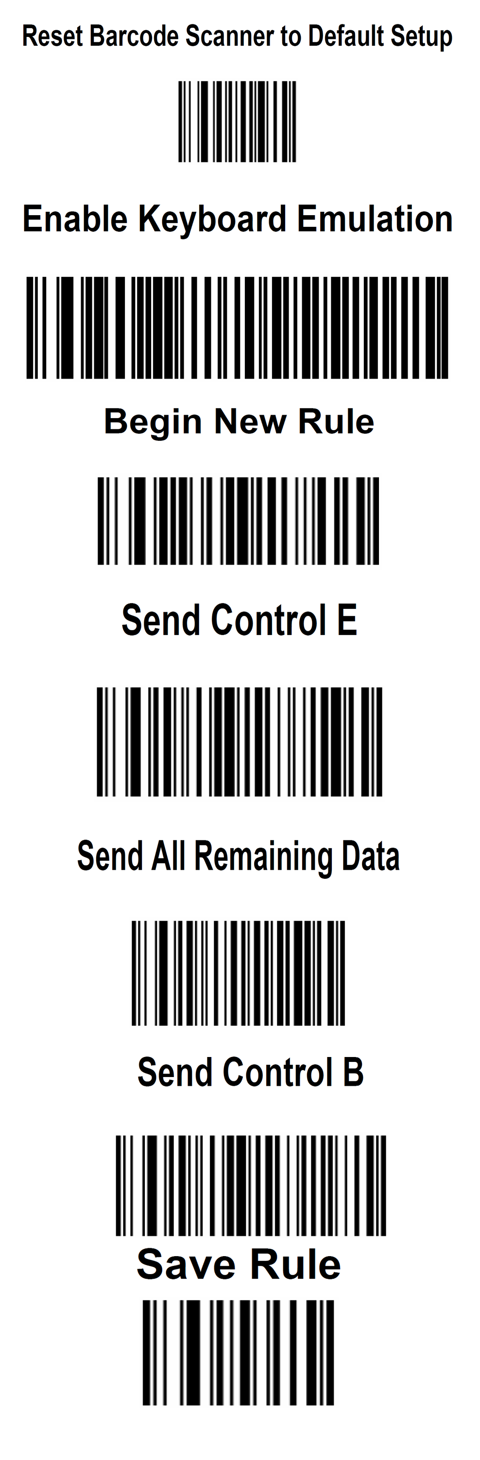 Printable Symbol Barcode Scanner Programming Sheet 2017